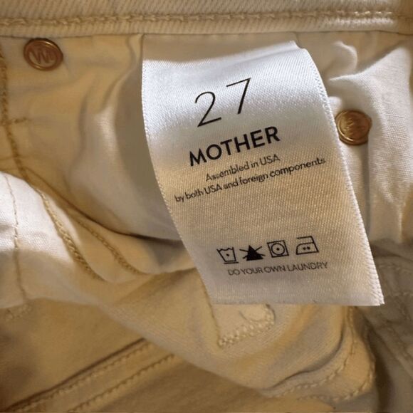 Mother Women's Denim Sleeping Beauty Runaway Flare Jeans Cream Size 27 NWOT - Picture 10 of 12